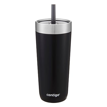 Luxe Stainless Steel Travel Tumbler with Spill-Proof Lid and Straw, 18oz R5