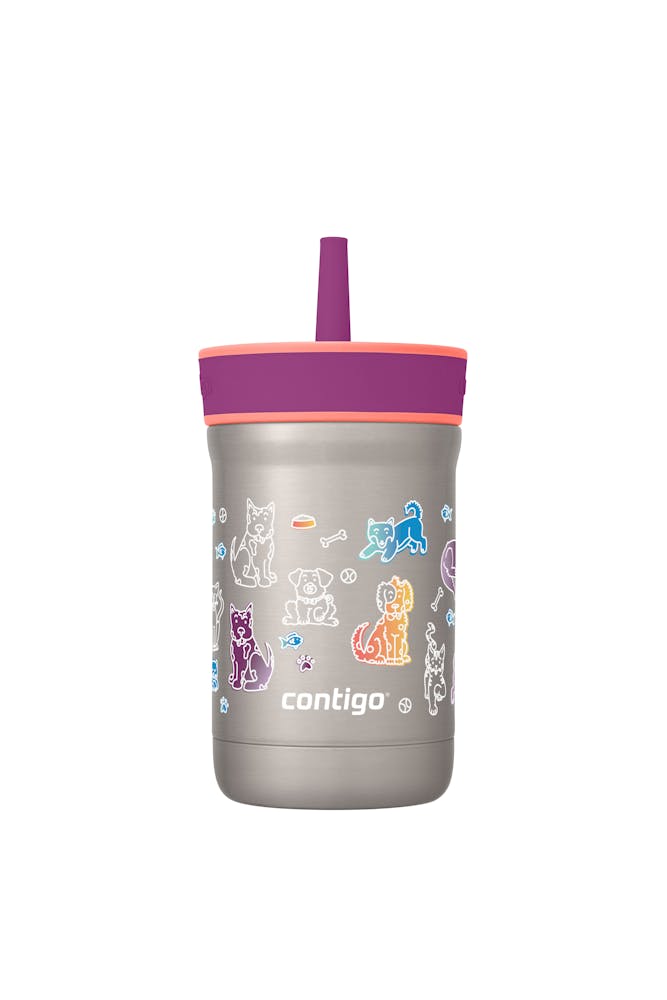 Kids Leighton Spill-Proof Stainless Steel Tumbler with Straw, 12oz D6